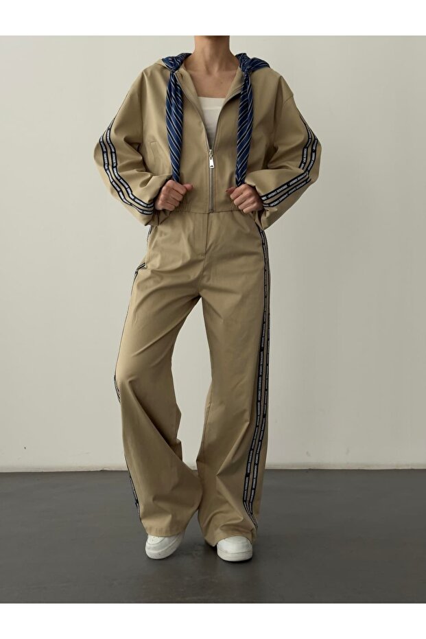 ŞERİT DETAYLI PANTOLON - 1