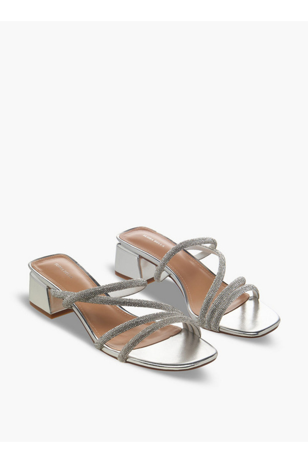 Women Embellished Strap Block Heel Sandals