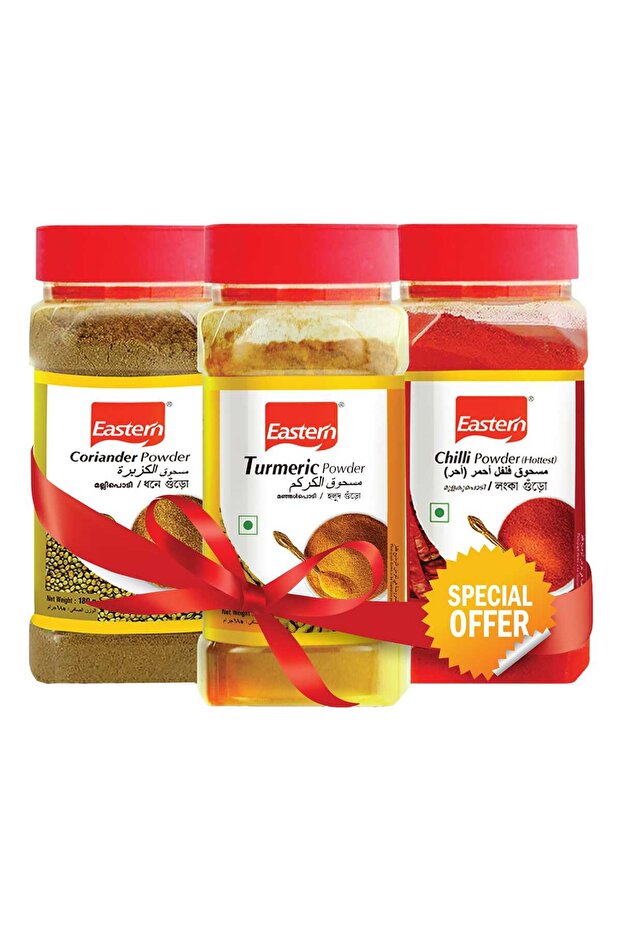 Assorted Spices Bottle Value Pack 3 x 180 g Premium Kitchen Essentials Combo Set