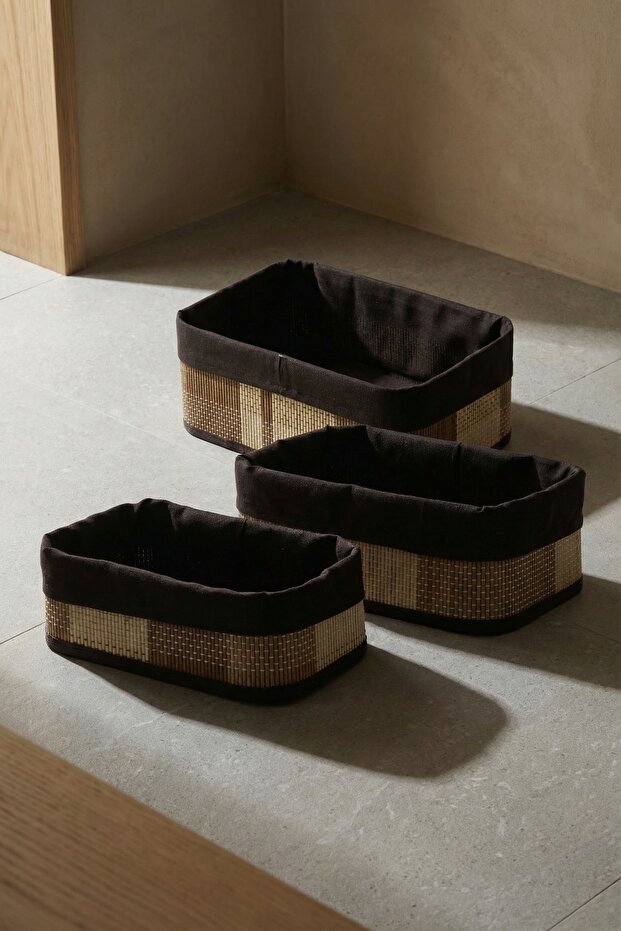 Nordic 3 lü Bambu Sepet Seti - 2