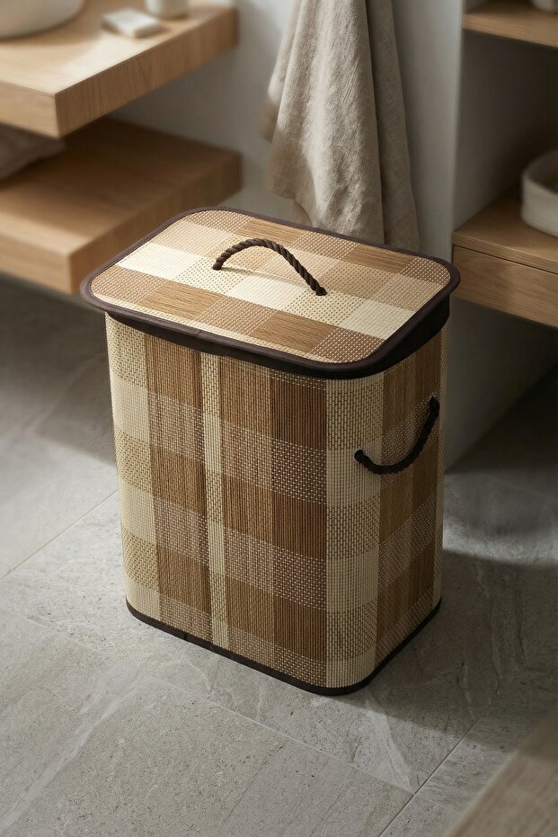 Nordic Rectangular Bamboo Basket - 50 cm - 2