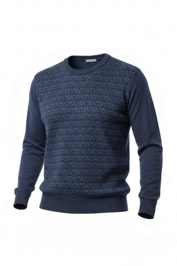 سترة رجالية برقبة دائرية - 4