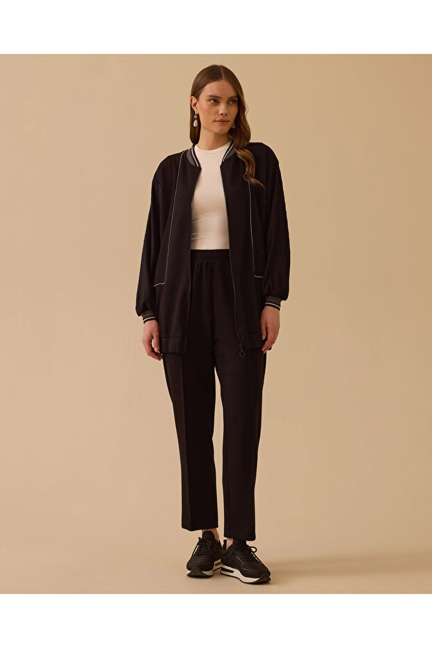 Elastik Bel Bilek Boy Pantolon - 1