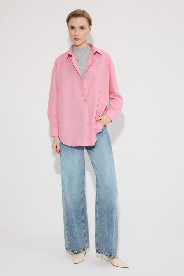 قميص أساسي كبير الحجم - 1