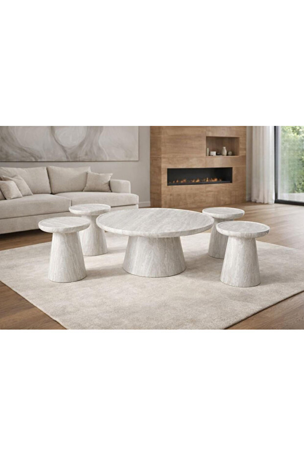 Modern color serving table set - 2