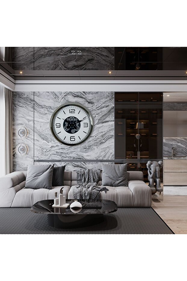 ساعة حائط عصرية من الكروم بقطر 60 سم LWLHM-YTRS345