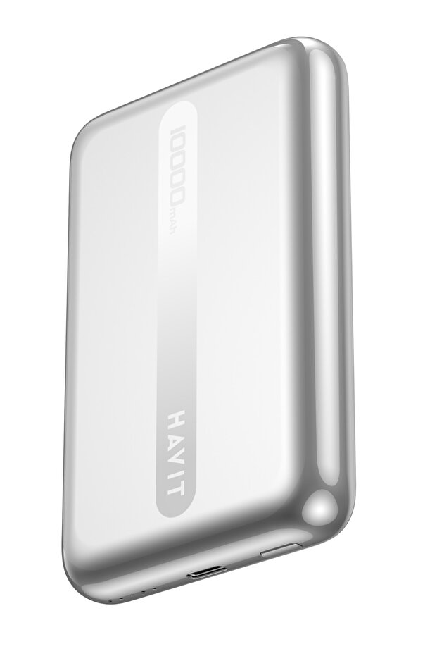 PB5246 10.000mAh Magsafe 15W Hızlı Manyetik Kablosuz Powerbank İnce Iphone Uyumlu - Gri