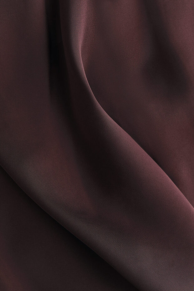 Dantel Şeritli Saten Gecelik - 2