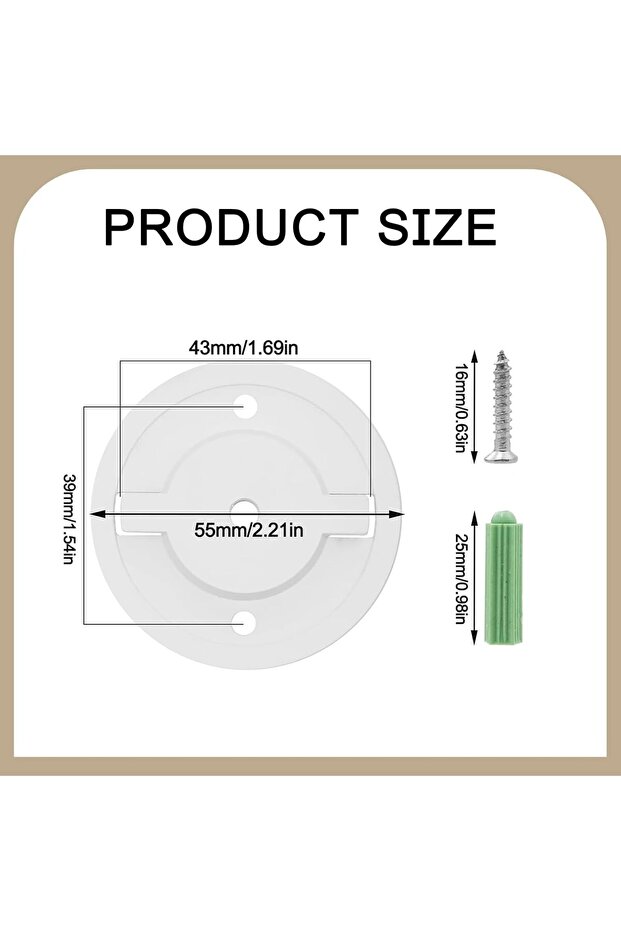 Mizznee 4 Pack حامل كاميرا مراقبة Universal Smart Camera Wall Mount Base with Screws, Compatible wit - 2