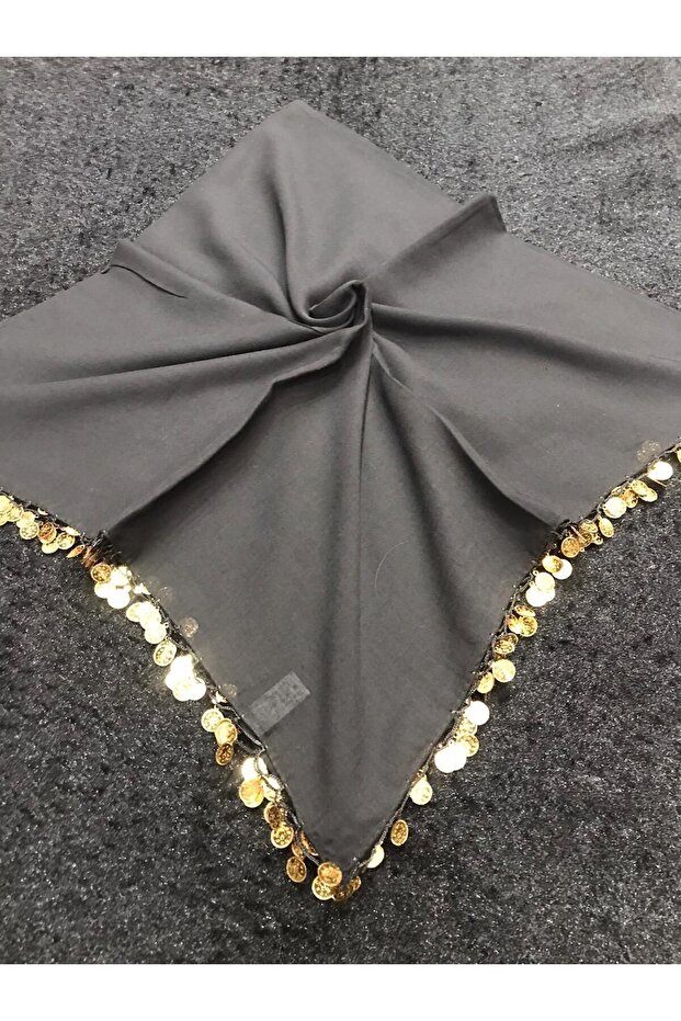 Para Pullu Eşarp Siyah - 1