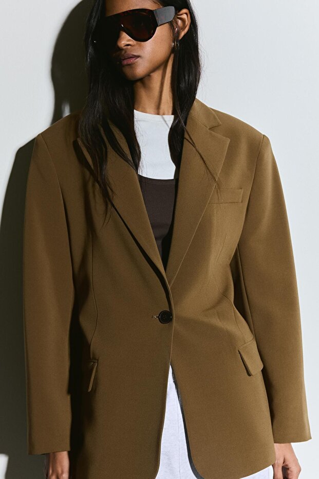 Arka tokalı blazer - 3