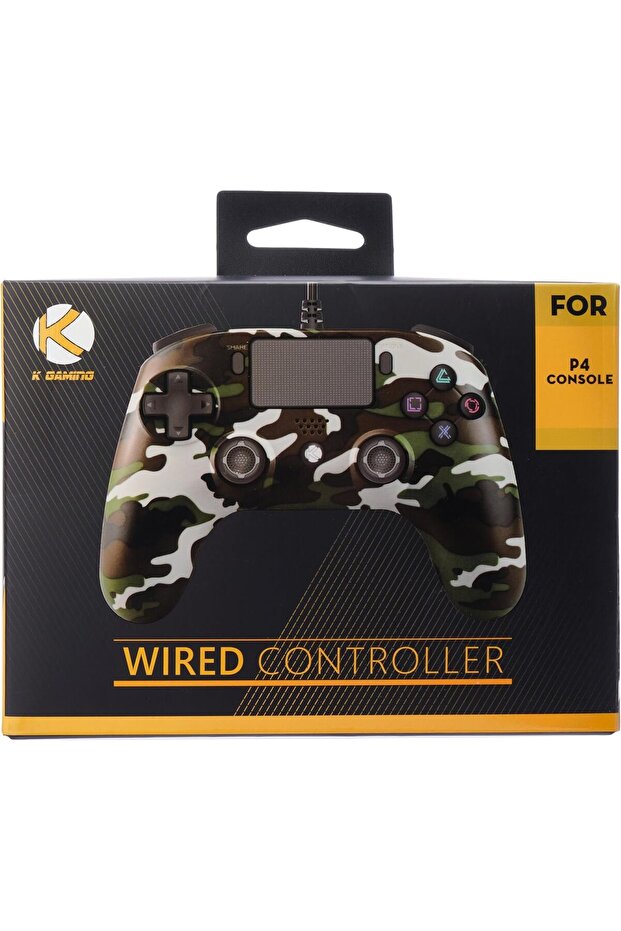 K Gaming Wired PS4 Controller, Camo 1 - 2