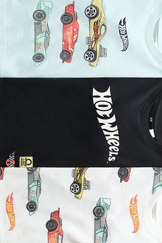 3'lü Baskılı Tişört - 2