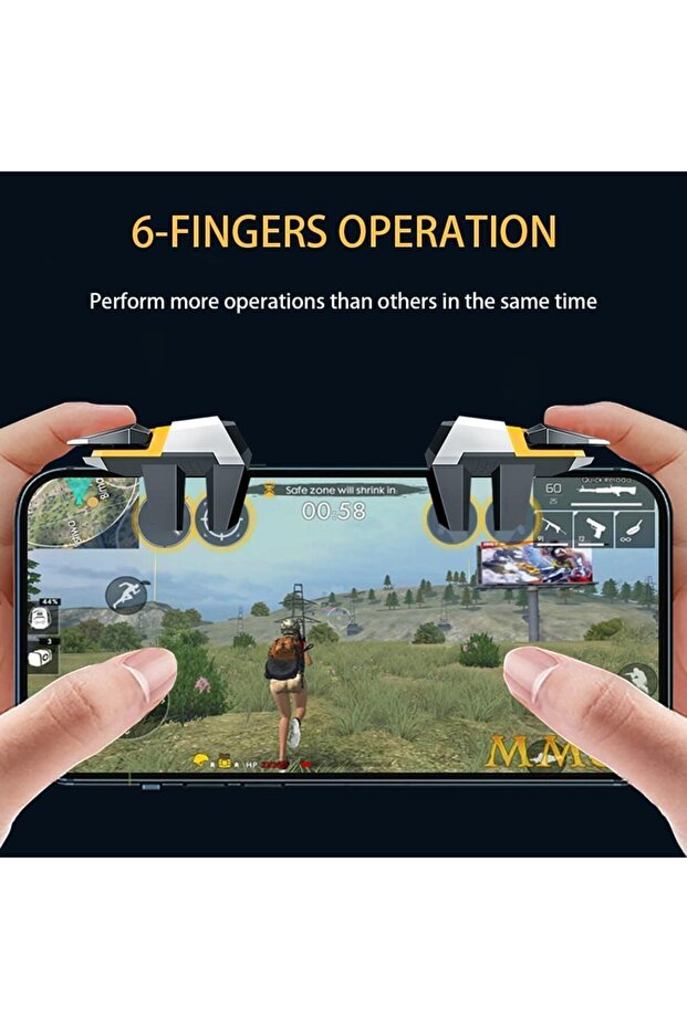 X spring Mobile Game Controller Trigger, 6-Button Professional Gaming Triggers, Enhanced Sensitivity - 2