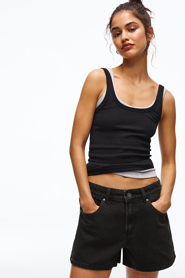 90’lar denim şort - 1