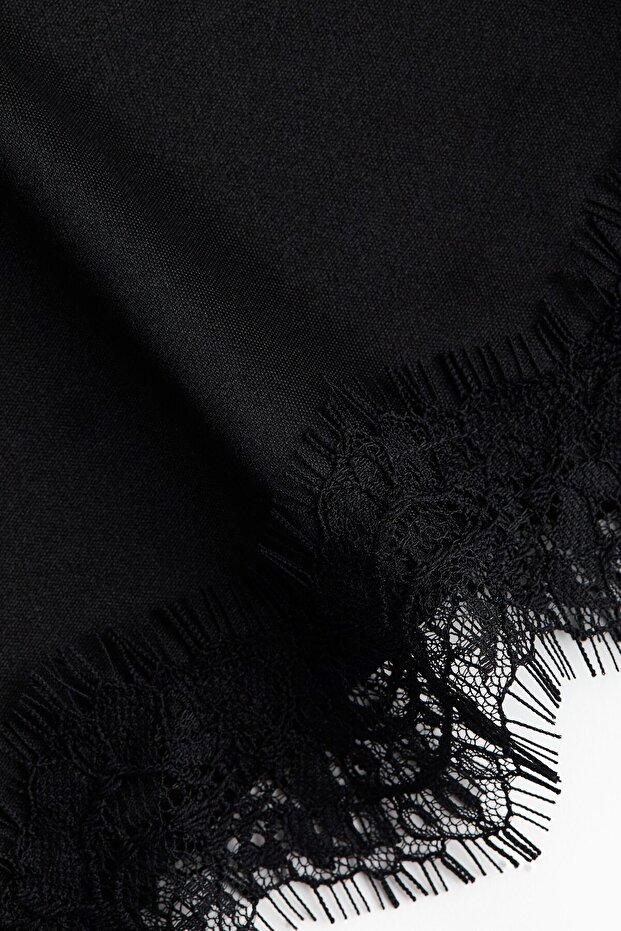 Dantel Şeritli Straplez Üst - 2