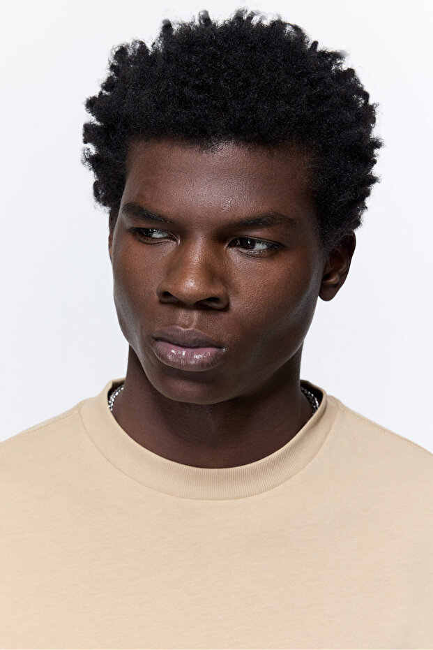 Pamuklu Tişört Oversized Fit - 3