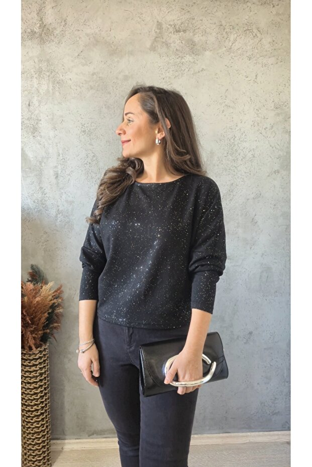 Simli Modal Kumaş Bluz - 1