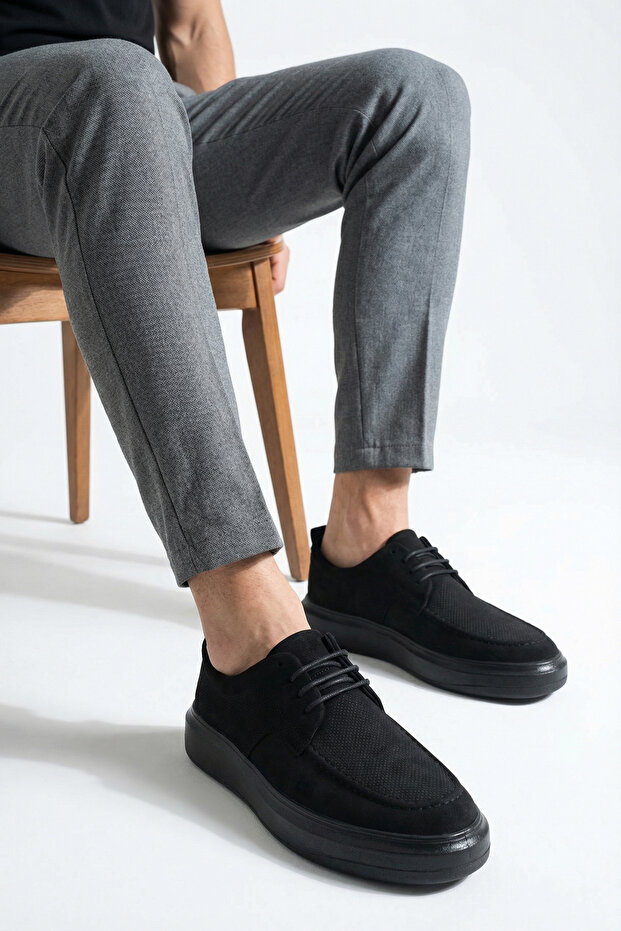 Raimfyr Men's Sneaker 0012485 Black Black Suede