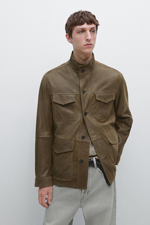 Distressed deri ceket - 2