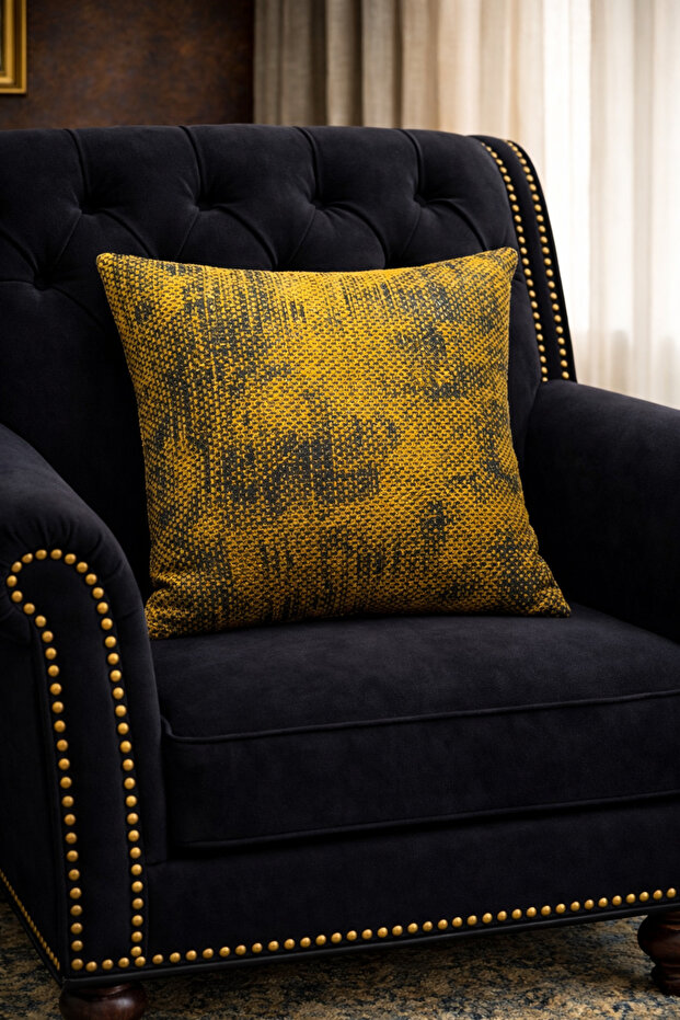Sapphire Cushion Cover Mustard 47X47 cm