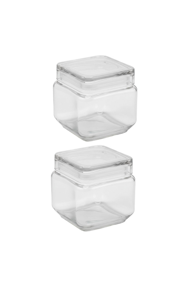 علبة حفظ المكسرات زجاجية - قطعتين (لحفظ مكسرات العيد ) - 2