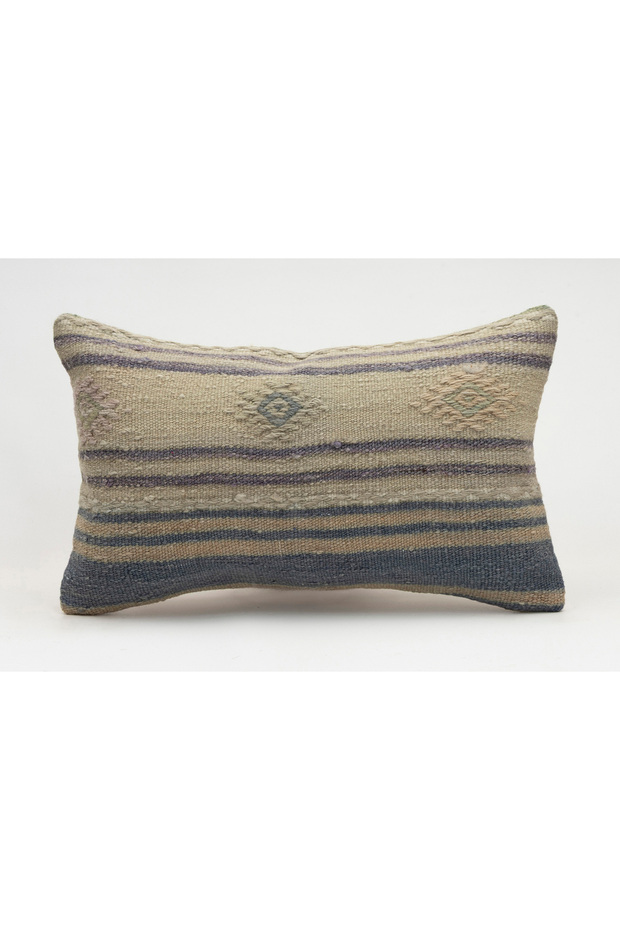 Vintage Throw Pillow Cover Made from Handmade Rug, Wool, 30X50 cm