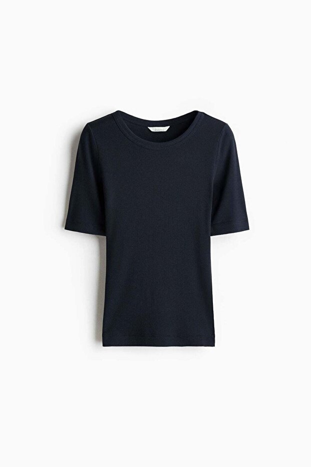 Ribbed silk-blend top - 4