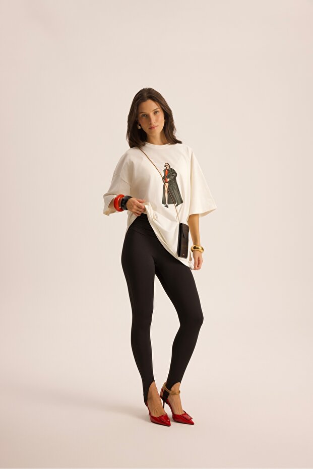 Simone Oversize Beyaz T-Shirt - 1