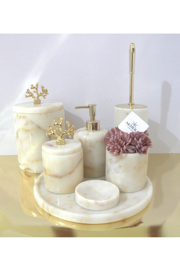 Royal Special Natural Stone Bathroom Set (7 Pieces)