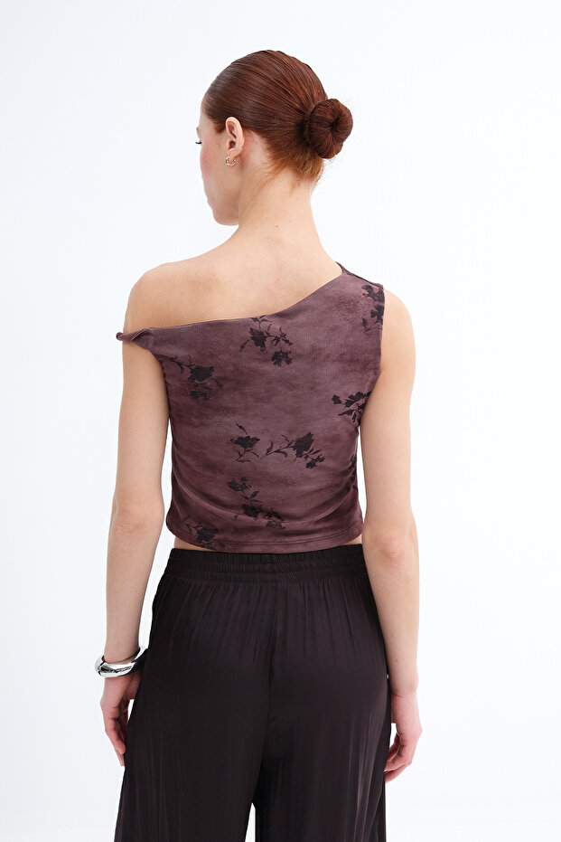 Patterned Crop Blouse A18131 - 6