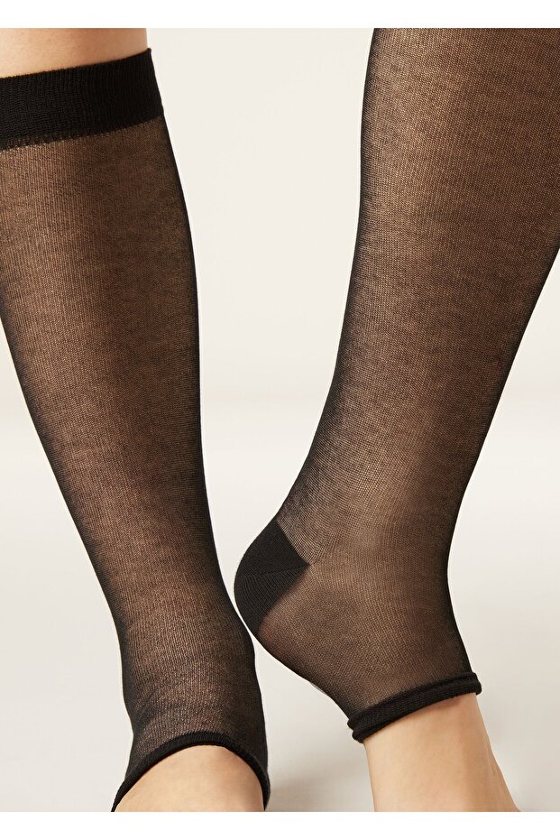 Open Toe Long Socks - 2