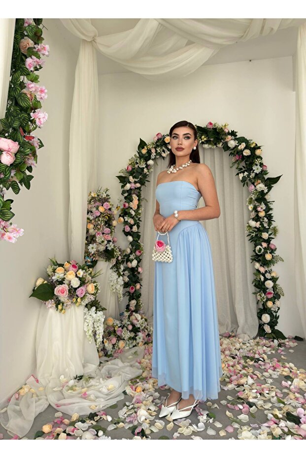 Reny Straplez Elbise - 8