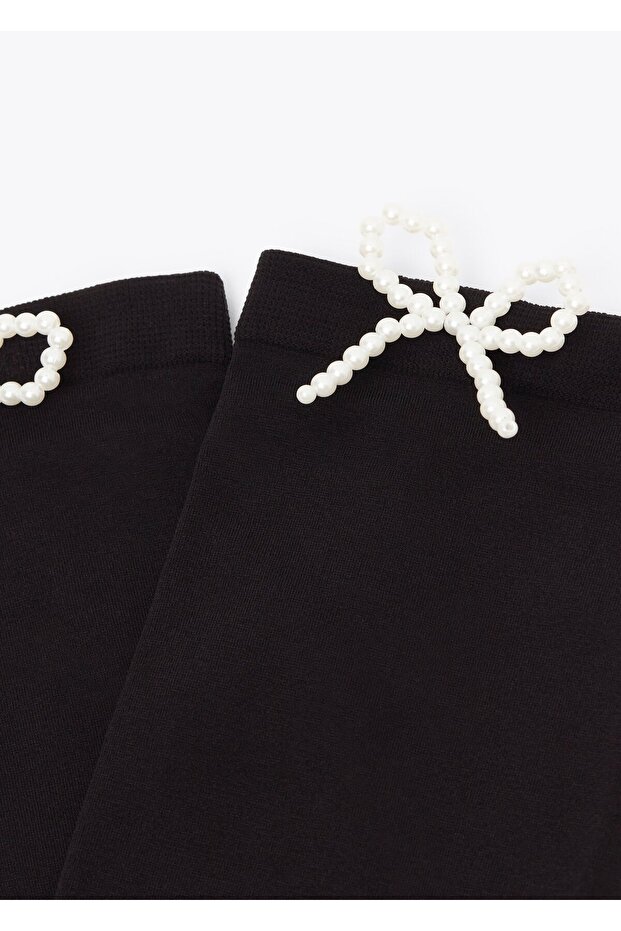 جوارب مزينة بفيونكة من الخرز - 3