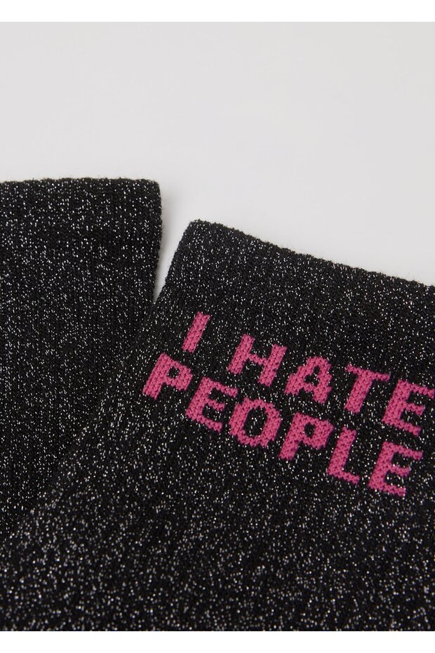 جوارب مطبوعة باللون الفضي - 3