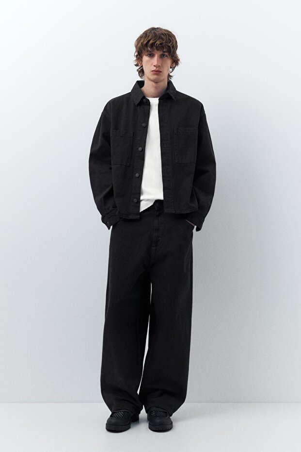 Uzun kollu denim ceket - 2