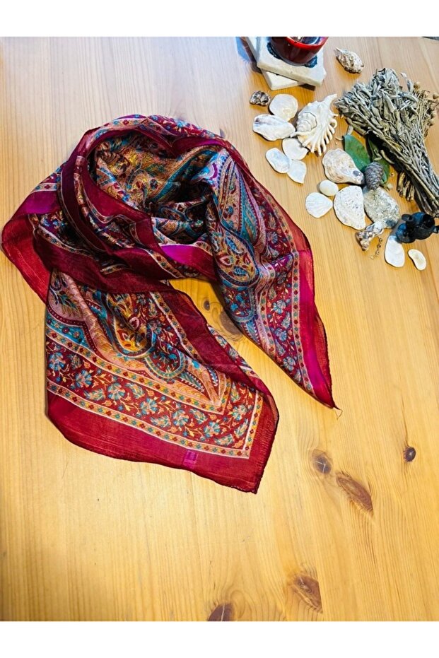 SAF HİNT İPEĞİ FULAR - 2