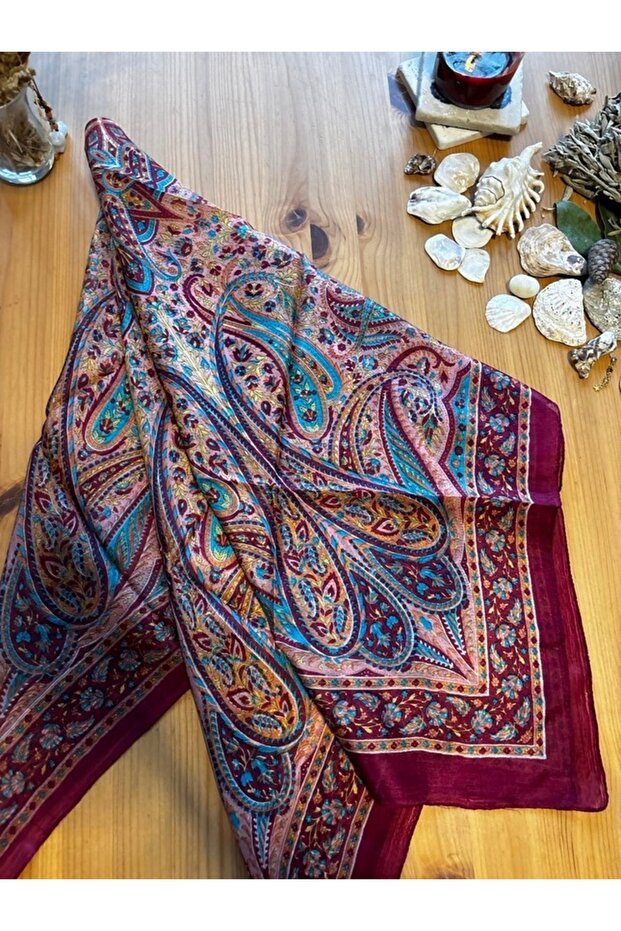 SAF HİNT İPEĞİ FULAR - 7