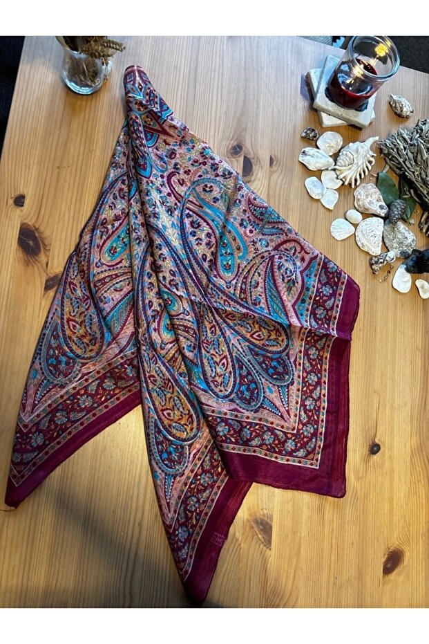 SAF HİNT İPEĞİ FULAR - 6