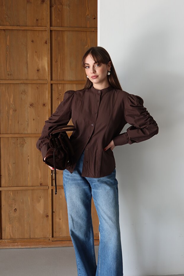 Poplin gömlek kollar gipeli - 4