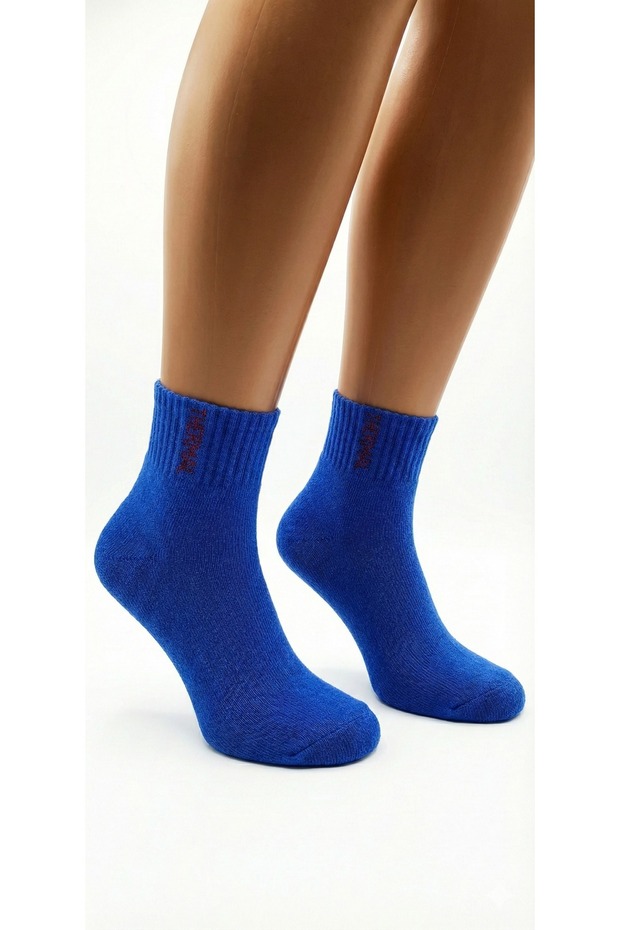 Cotton Blue Plain Daily Socks