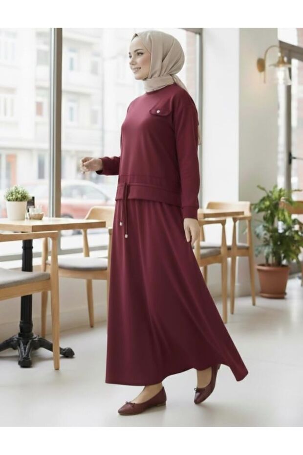 Skirt Lace-Up Double Set