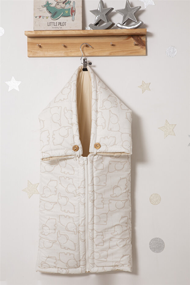 Woven Blanket (Happy Animal) Beige