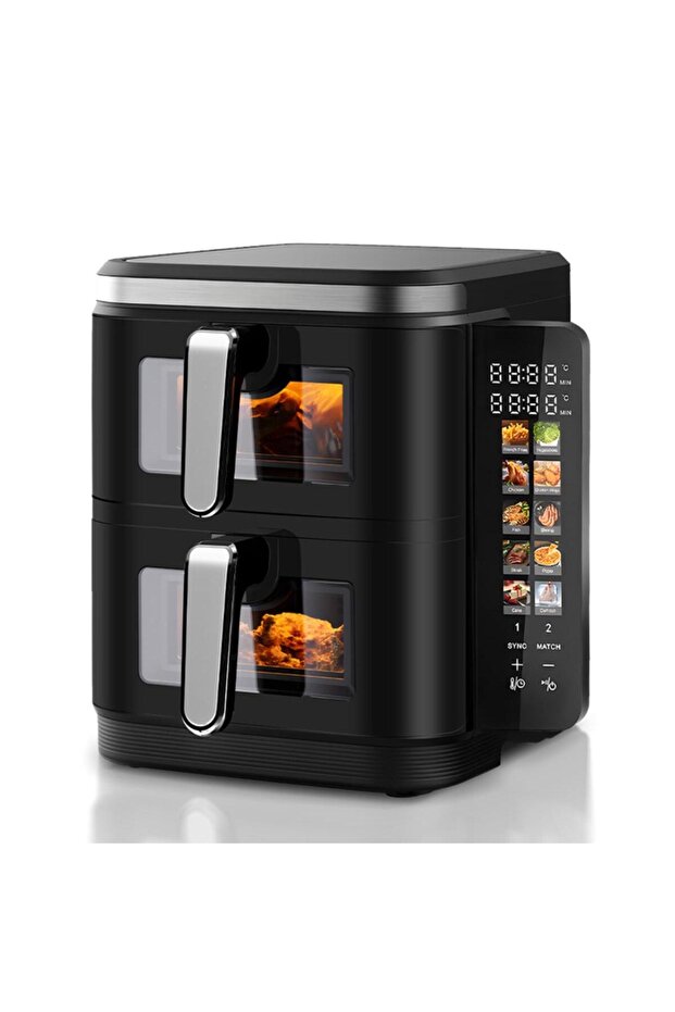 11L Double Stack Air Fryer 2800W Digital Touchscreen with Dual Tray & Timer