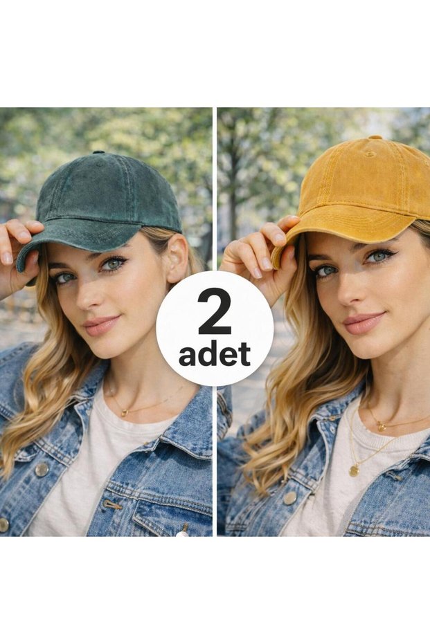 Unisex Set of 2 Washable Hats, Trendy Vintage Hat