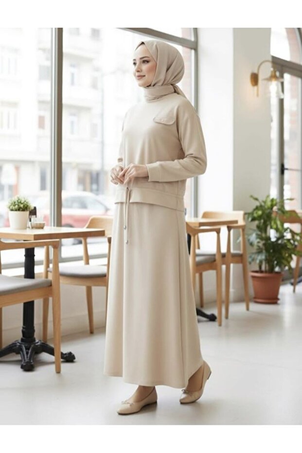 Skirt Lace-Up Double Set