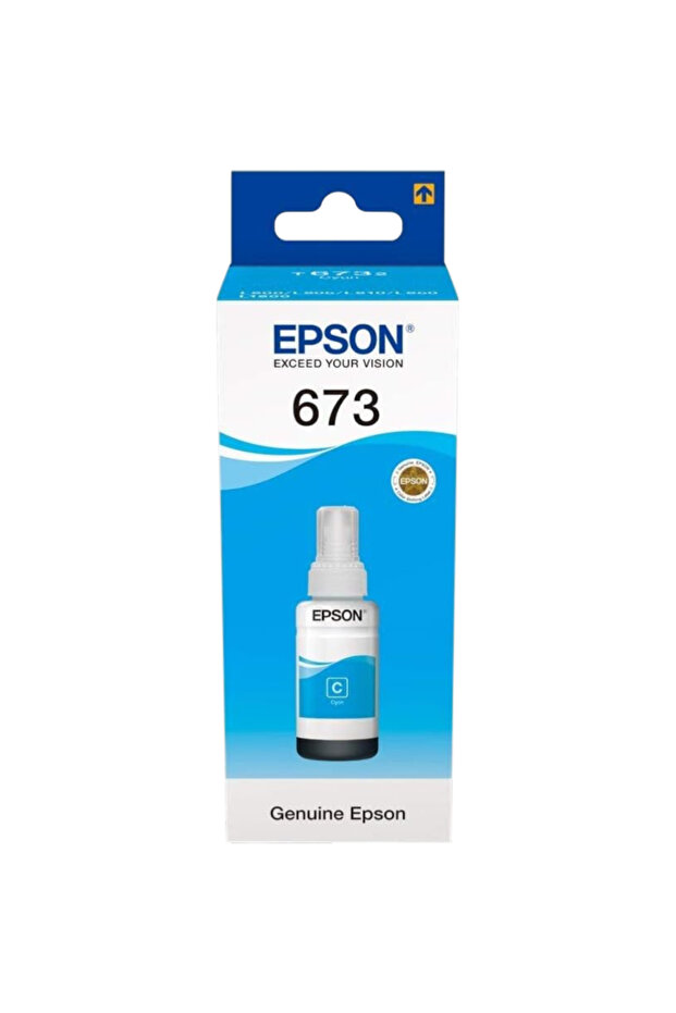 حبر ابسون 673 سماوي أصلي 70 مل – Epson 673 Cyan لطابعات L800 / L805