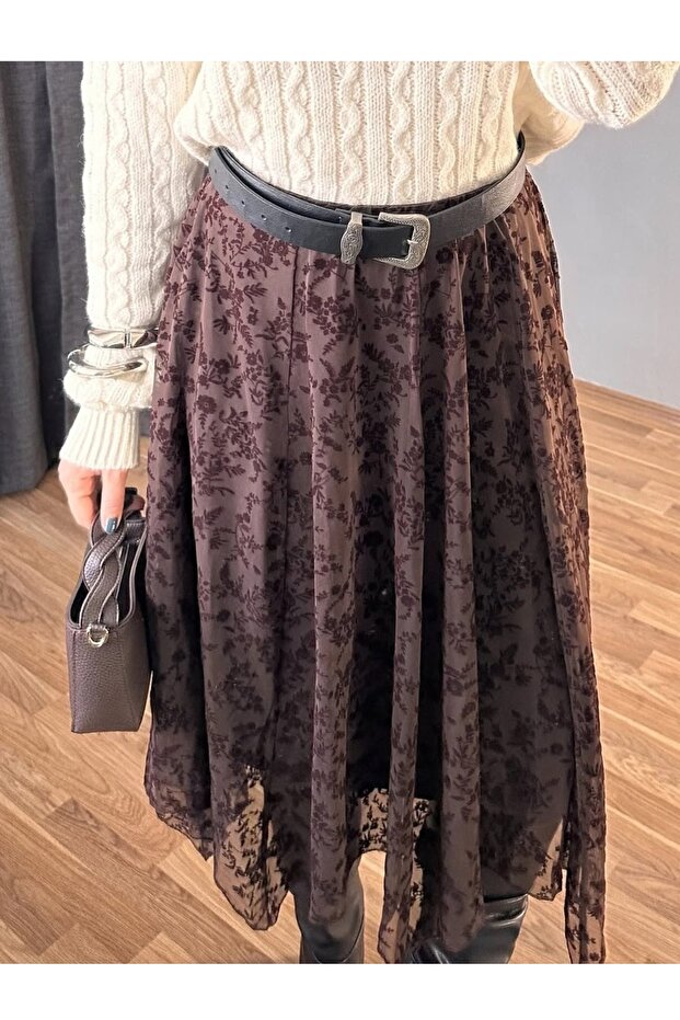 Dantel astarlı etek - 1