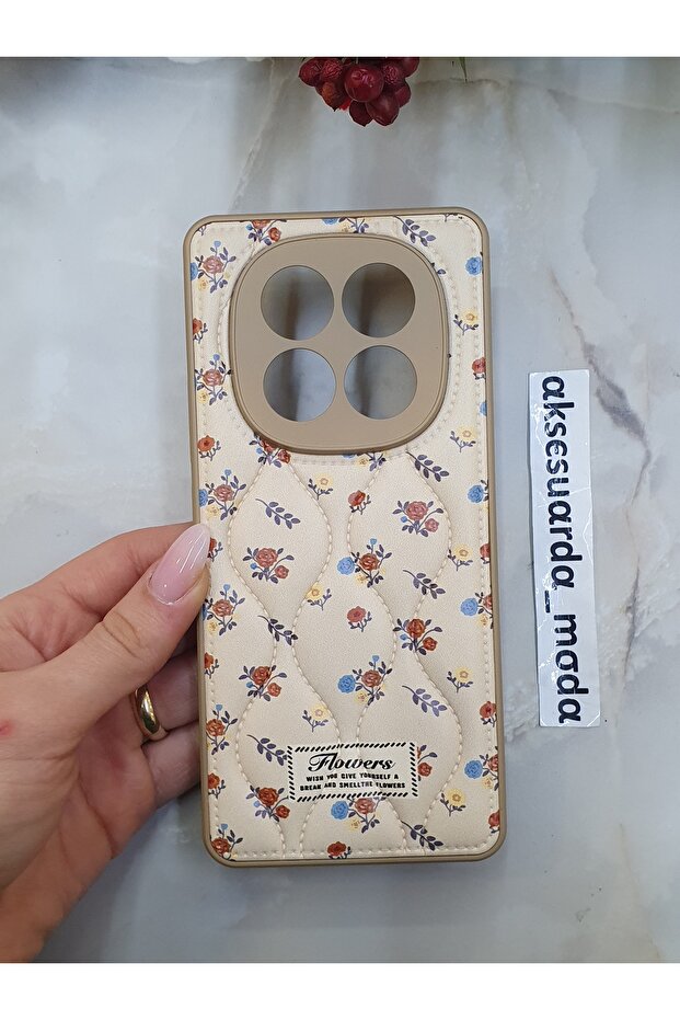 حافظة مبطنة بنمط زهور متوافقة مع Redmi NOTE 14 PRO PLUS - 3