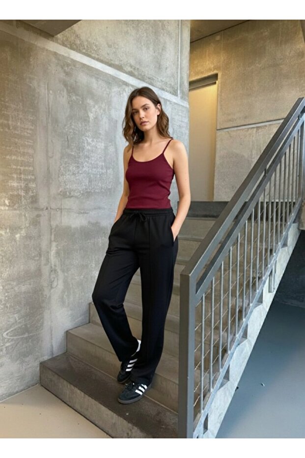 İnce Askılı Basic Bordo Atlet - 2